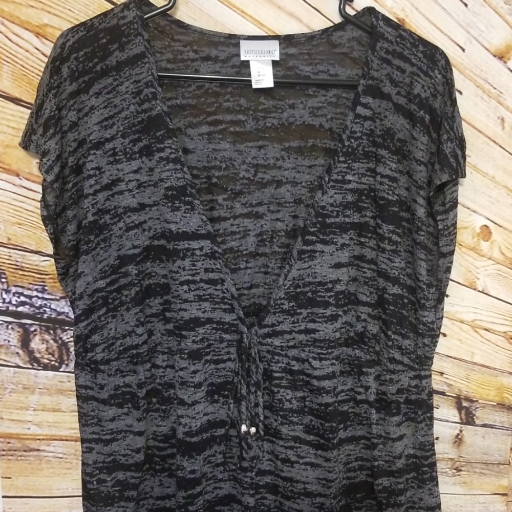 Motherhood Maternity black and gray cover up xl